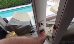 Hot Blonde Kay Lovely Gets Fucked Outside by the Pool