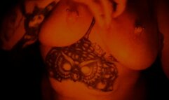 Big Titty Goth GF Shows Off Tits By Candlelight