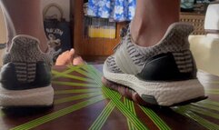 Shoejob with white adidas ultra boost