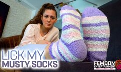 You will lick my warm musty socks ( Sock Fetish with Miss Anastasia S ) - FULL HD MP4
