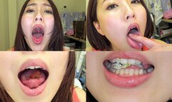 Mao Ito - Showing inside her mouth, sucking fingers, swallowing gummy candys and dried sardines MOUT-04 - wmv