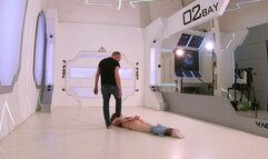 Alice Xo and Alex_Bondage gagging and spanking_Backstage 2