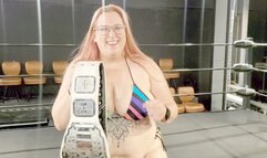 Bear Piledrives Bikini Clad Wrestler