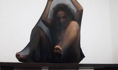 Wrapped in a giant pantyhose (FULL VIDEO)