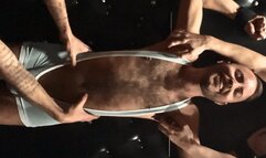 Chicago Gay Dungeon Party: Bartender Cub Cory Gang Tickle-Milked By 3 Guys (Part 1)