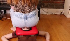 Goddess Ana: Push your face Into My Jeans Ass