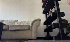 Leg Goddess Mia Soles on fishnets and black sandals