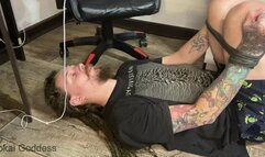 Tied slave as My footstool