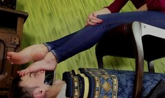 Goddess Barbara Keep Man In Carpet - Barefoot - Polish Language - HD 1920x1080