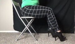 Toe Tapping Plaid Pants High Heels (MP4) ~ MissDias Playground