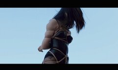 YT2049 Walking Tied Up On Rooftop Part 1