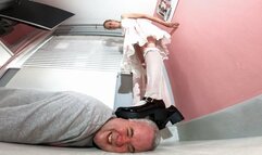 Kawaii Cosplay Japanese Girl Head Trampling With Chunky Shoes FLOOR CAM