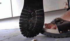 Strawberries in and under hard wooden Mules