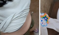 Happy StepDads Day Wknd Public Toilet b4 Playing w Pups Plus Object Flushing