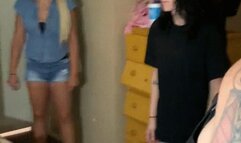 Schoolgirls get a hard spanking for skipping school part 11