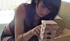 Jessii - Playing Jenga Locked in Speedcuffs (AVI)
