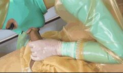 Latex nurse with her piss rubber patient - Part 2 of 3 - The pumping dick and the 69er position