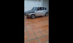 Cranking and taking the Fiat 147 for a drive - Outside view