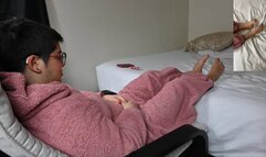 Footjob tease mixed with ballbusting (720)