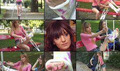 Hugi Term SLC Crutching Through the Park and Trying On a Cast Shoot (in HD 1920X1080)