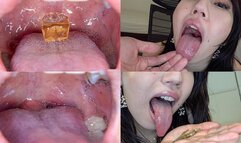 Rei Tokunaga - Showing inside her mouth, sucking fingers, swallowing gummy candys and dried sardines MOUT-08 - wmv
