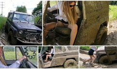 EXCLUSIVE PREMIERE: EMILY STUCK IN DEEP SOFT MUD IN BRUTAL JEEP