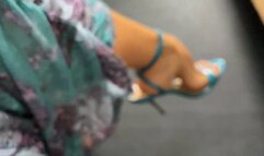 Milah Arches addicted to my blue sandals POV dangling