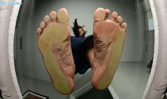 Angry Land lady will take foot cleaning as payment!! - MOV