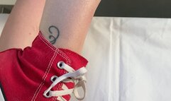 A crushing dream comes true - Foodcrush, POV and underglass views in red Converse Chucks Sneakers - HD