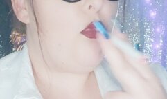 Nicki Pie dressed for business, Naughty Smoking Business