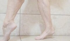 Flexing barefooted