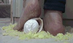 My feet enjoy the sounds and gentle caresses of the soft mass yet