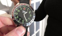 Katie Crushes A Watch Under Her Pink High Heel Sandals CLOSE UP OF SHOES & FEET (4K)