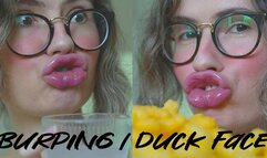 Cute gal lip smelling and burping 2