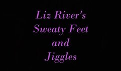 Liz River Sweaty Workout Feet and Jiggling