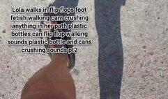 Lola walks in flip flops foot fetish walking cam crushing anything in her path plastic bottles can flip flop walking sounds plastic bottle and cans crushing sounds mkv