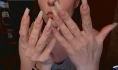 show my nails in transparent polish