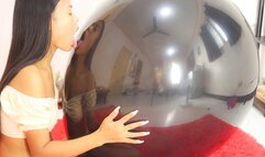 SEXY Camylle Hugs, Kisses, Teases And Licks Your Huge Black Balloon