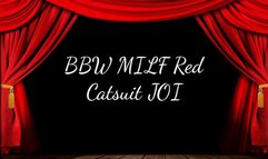 BBW MILF Red Catsuit JOI