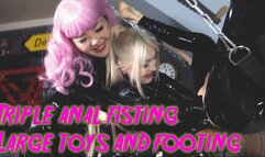 Triple Anal Fisting with Princess Aurora Mistress Patricia @mazmorbidfetish #pegging #fisting #anal #mistress #fistingfriday