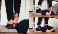 Walking on my slave's face