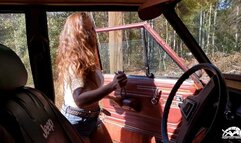 PTP 1346 – Jane Cranking the Jeep in Daisy Dukes, Black Vans & Scrunched Socks