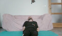 Robbed by Teen Girl's Feet Cumshot