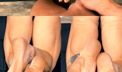 Foot JOI Blowing my load to her MILF soles