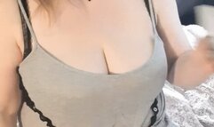 Sexy smoking in a cute dress