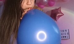 Pop BALLOON 18 blue lingere white