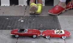 Nice model cars under merciless wooden clogs