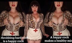 A hard cock is a happy cock, and a happy cock makes a healthy mind! Porn Encouragement, by Nurse Jasmine!