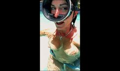 Carissa and her nakedness in the pool