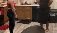 White girl whips black girls butt part 51